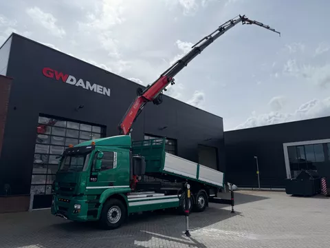 Iveco Stralis 500 6x2 3 Way tipper Fassi 365+Flyjib ,winch