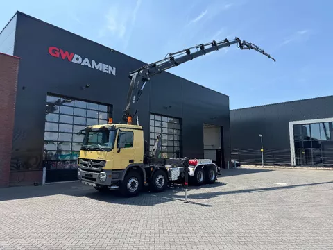 Mercedes-Benz Actros 4141 8x4 Hooklift / Hiab 377E-6 HiPro + Fly Jib 75X-4 Euro 5
