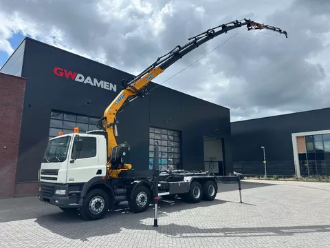 DAF CF 340 8x4 Haaksysteem / Effer 370+Jib,winch